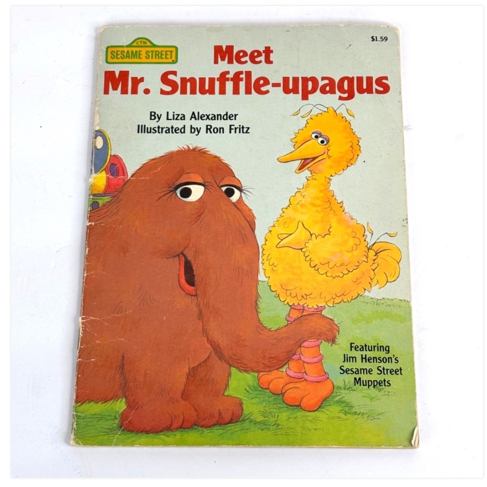 Sesame Street Meet Mr. Snuffle-Upagus Book Liza Alexander 1988 Paperback Muppets